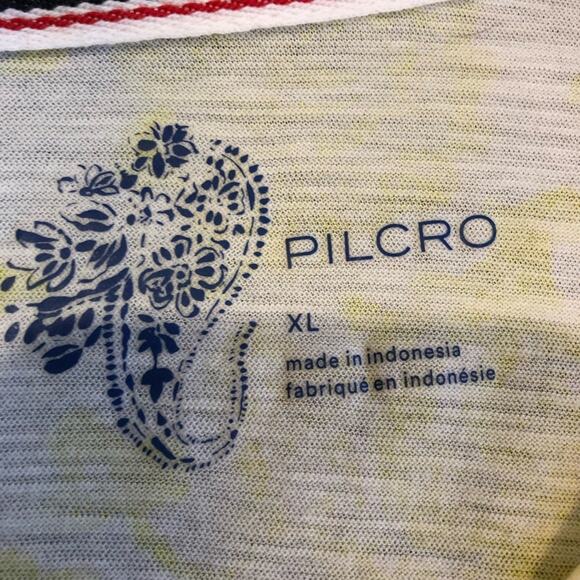 Anthropologie Pilcro yellow white floral v neck knit top size Extra Large XL - Picture 8 of 15